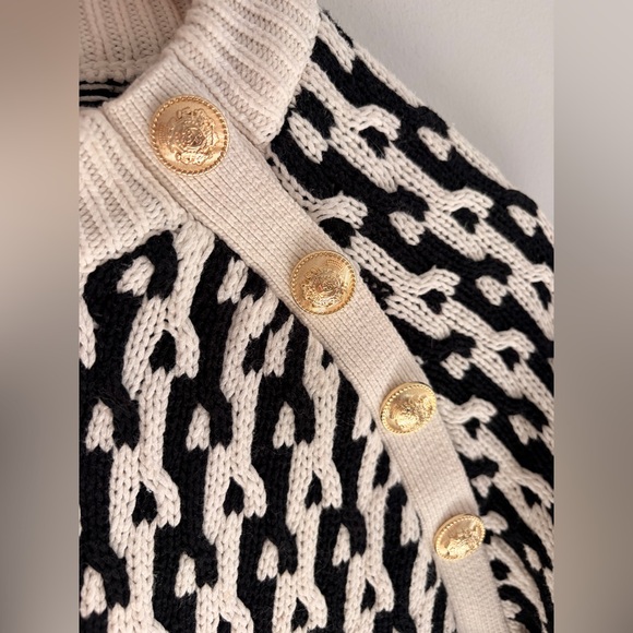 Derek Lam Black Gold Cream Crewneck Sweater XS - Picture 5 of 8